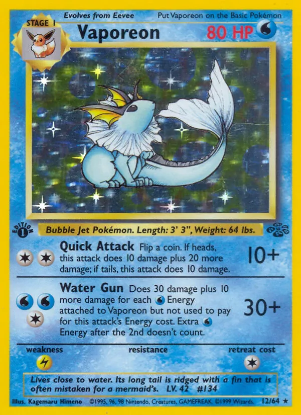 Vaporeon #12 – Jungle card