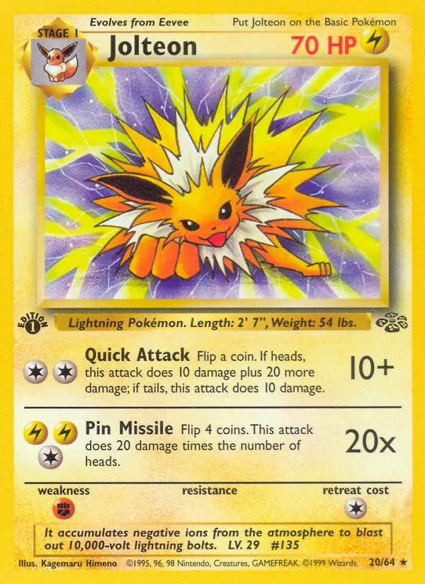 Jolteon #20 – Jungle card