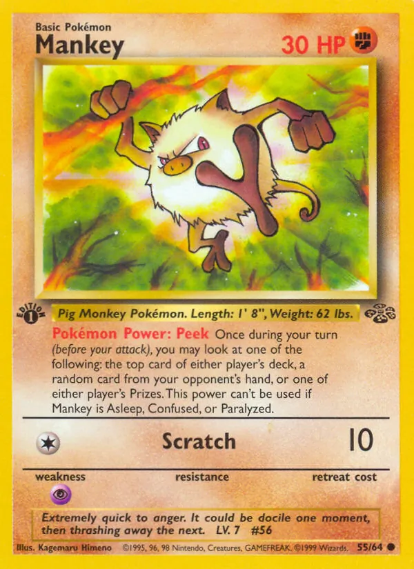 Mankey #55 – Jungle card