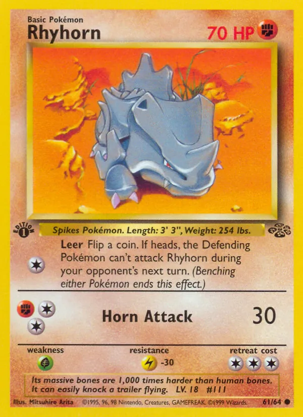 Rhyhorn #61 – Jungle card