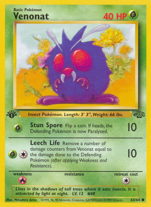 Venonat #63 – Jungle card