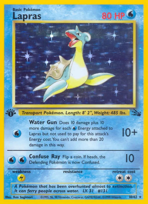 Lapras #10 – Fossil card