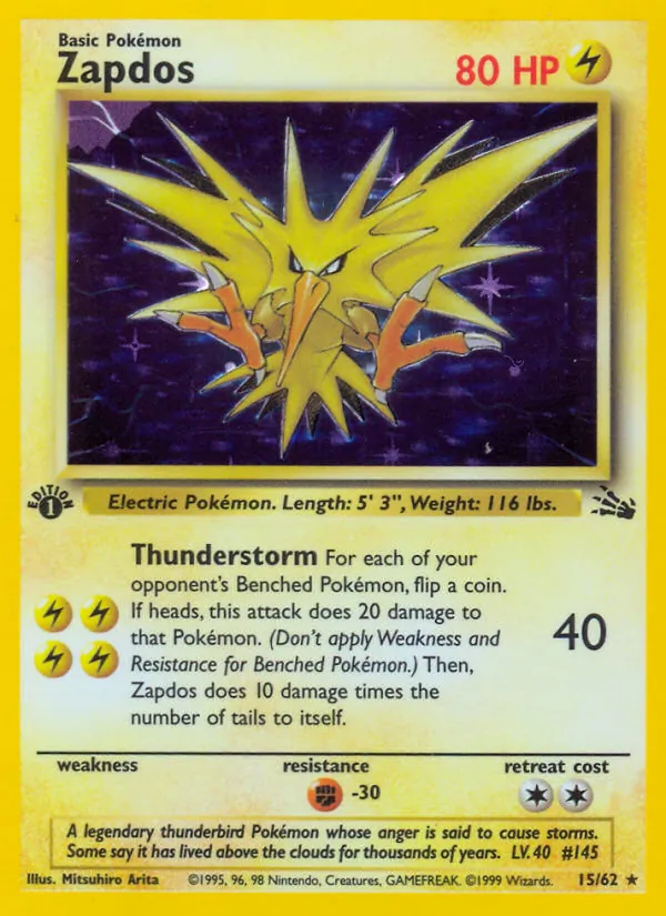 Zapdos #15 – Fossil card