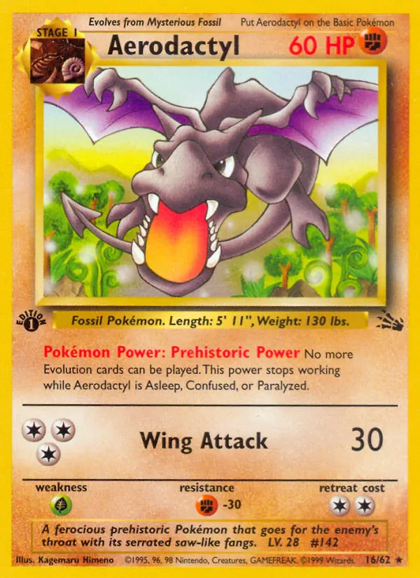 Aerodactyl #16 – Fossil card