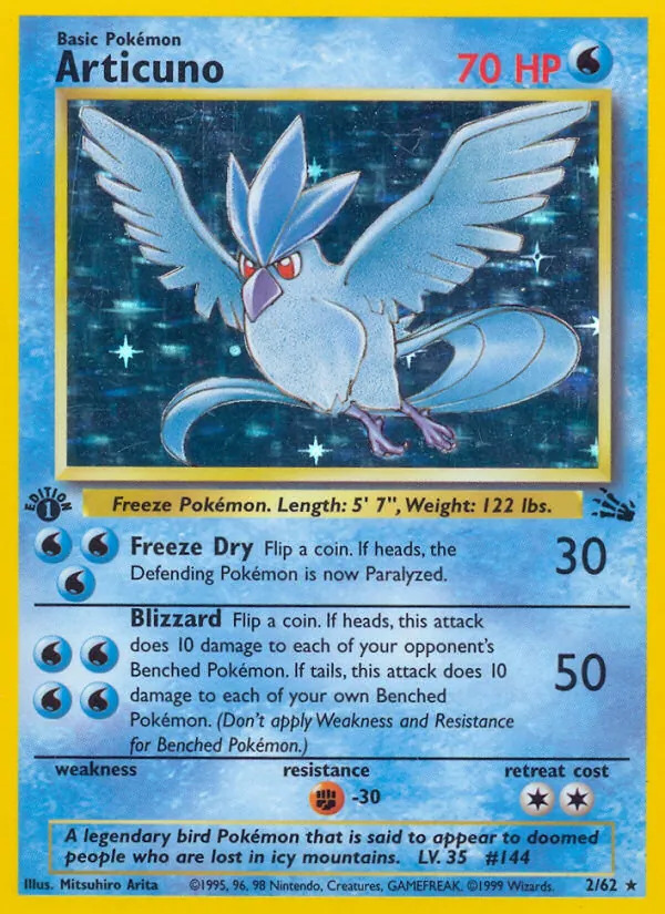 Articuno #2 – Fossil card