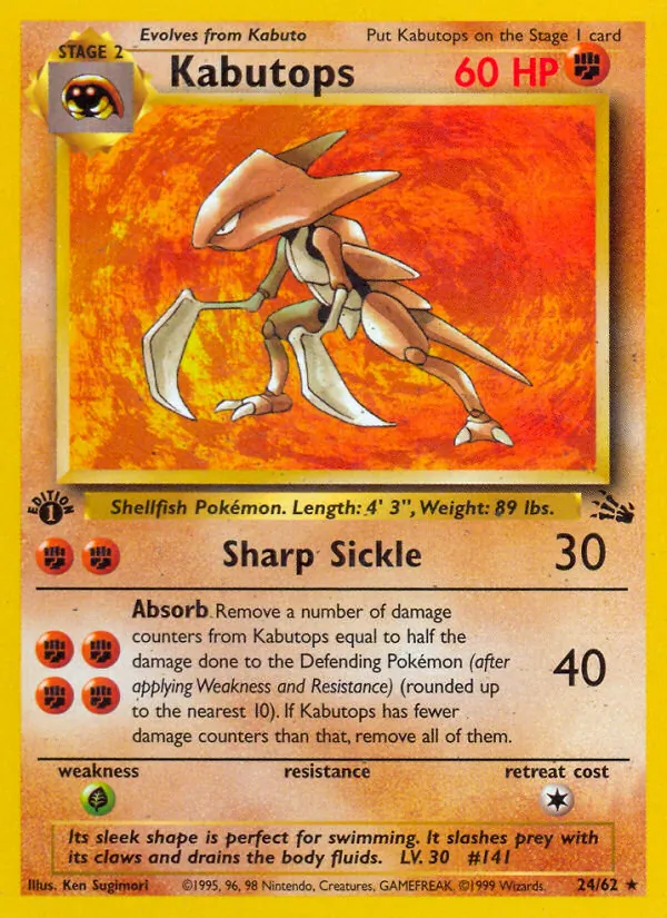 Kabutops #24 – Fossil card