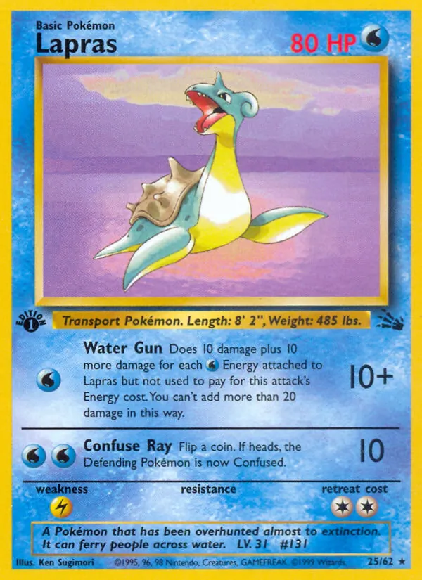 Lapras #25 – Fossil card