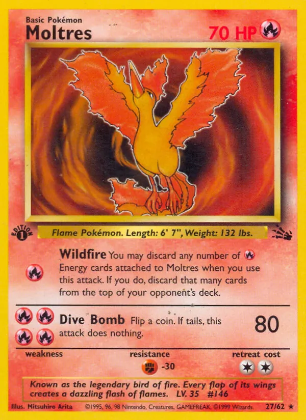 Moltres #27 – Fossil card