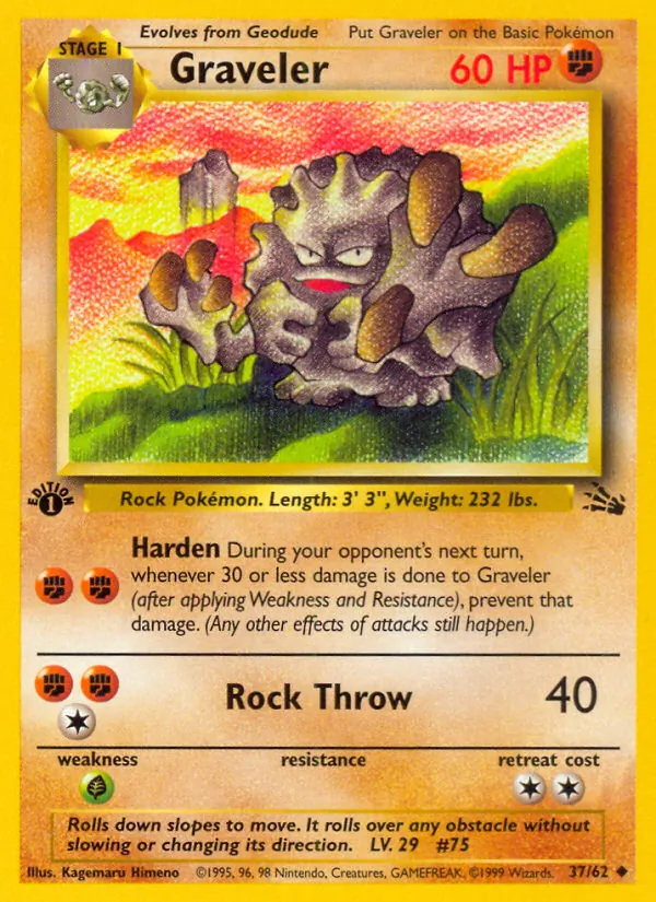 Graveler #37 – Fossil card