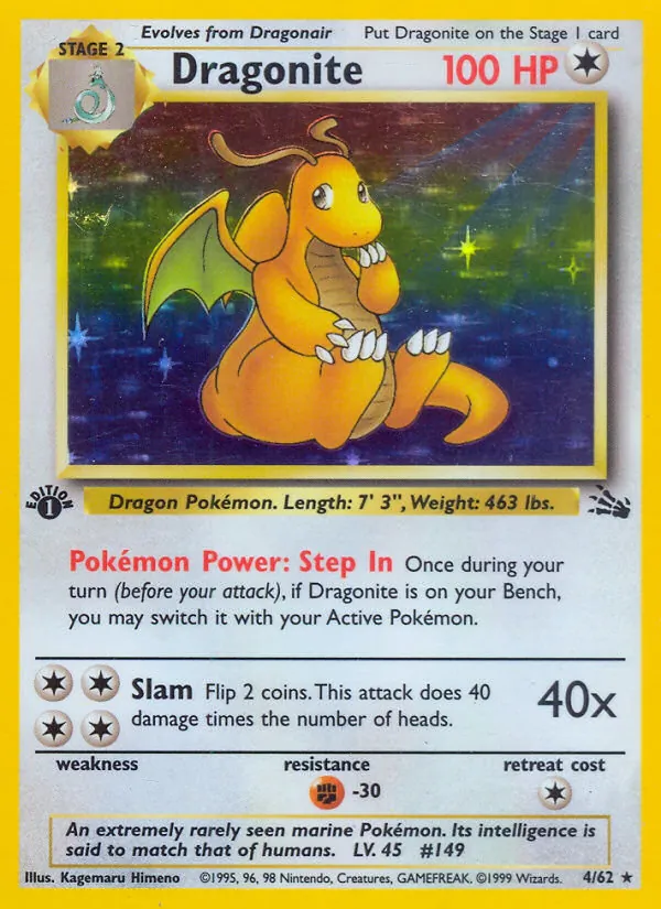 Dragonite #4 – Fossil card
