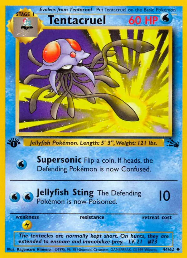 Tentacruel #44 – Fossil card