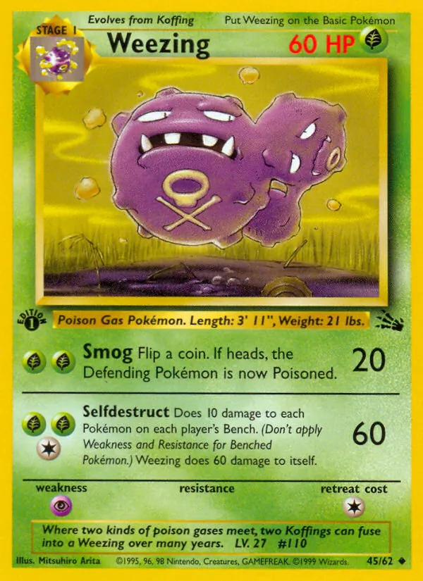 Weezing #45 – Fossil card