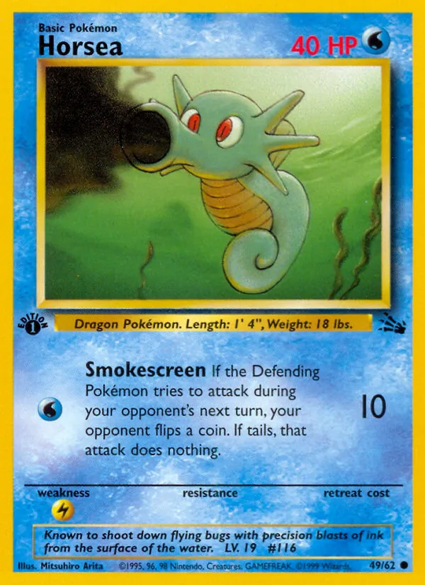 Horsea #49 – Fossil card