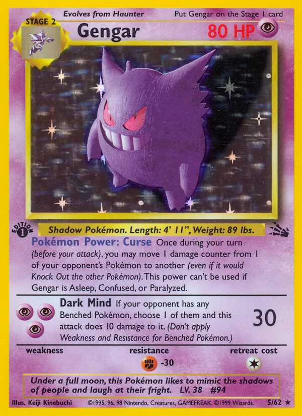 Gengar #5 – Fossil card