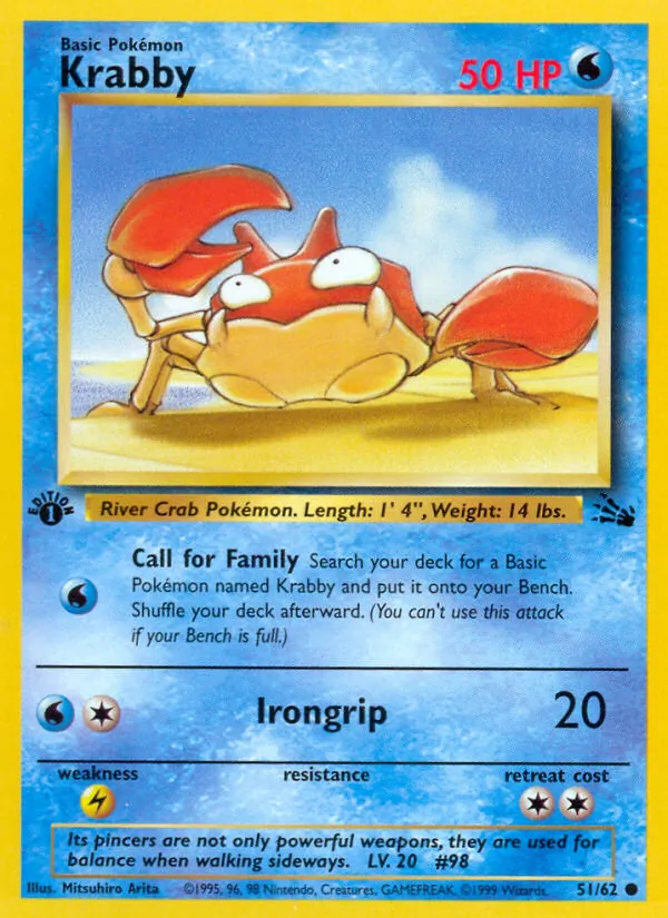 Krabby #51 – Fossil card
