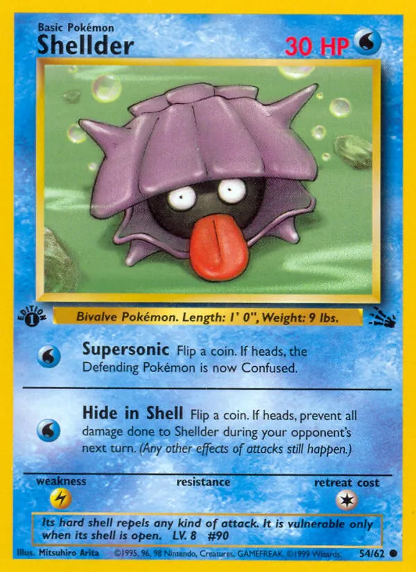 Shellder #54 – Fossil card