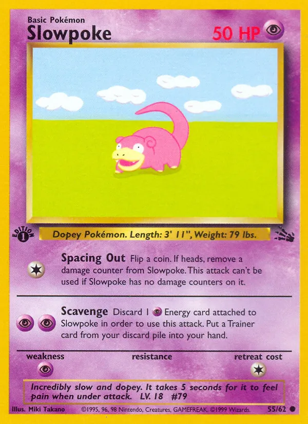 Slowpoke #55 – Fossil card
