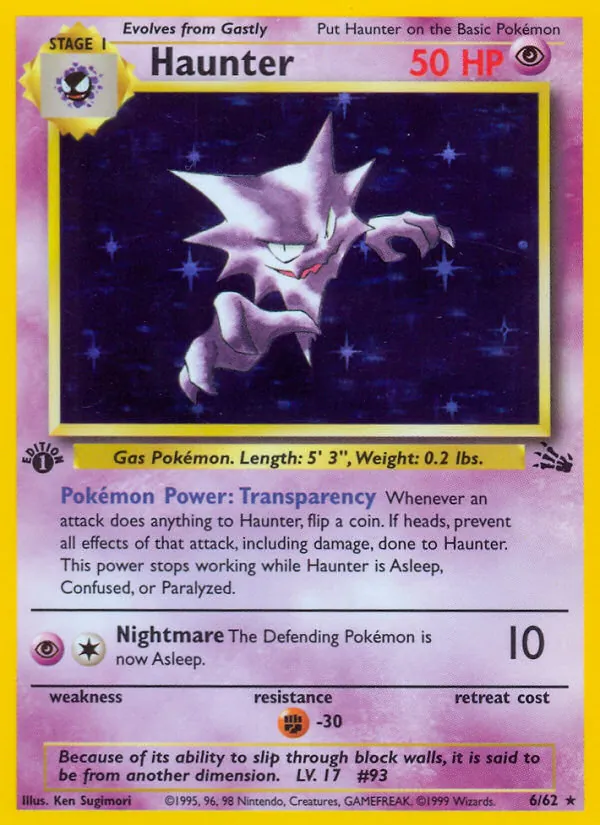 Haunter #6 – Fossil card