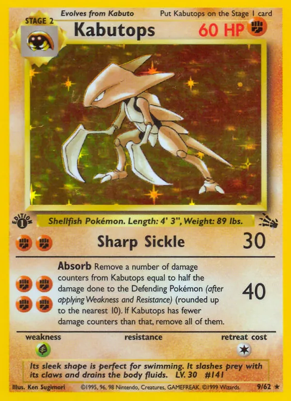 Kabutops #9 – Fossil card