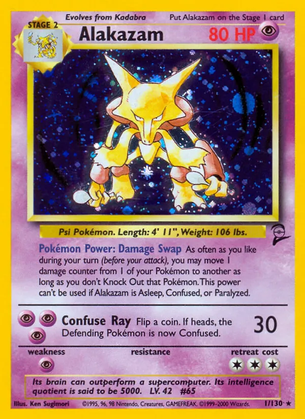 Alakazam #1 – Base Set 2 card