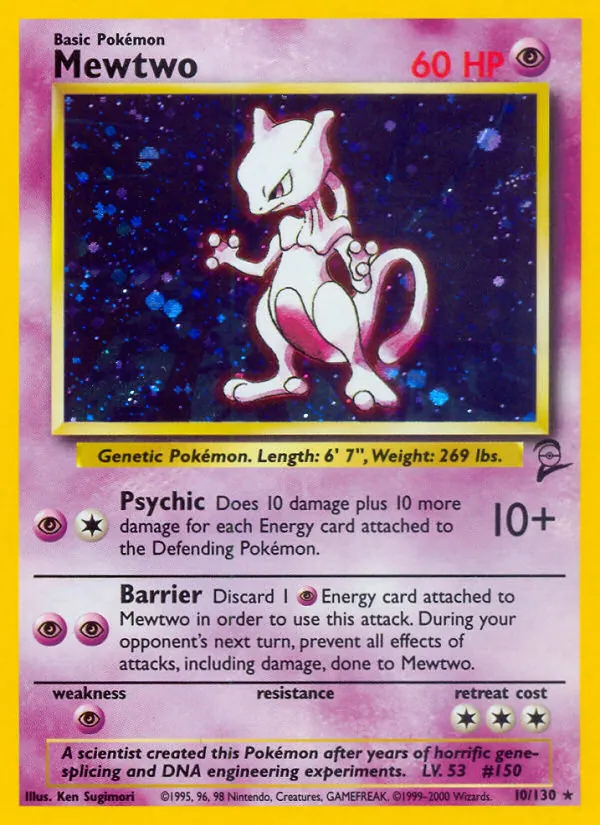 Mewtwo #10 – Base Set 2 card