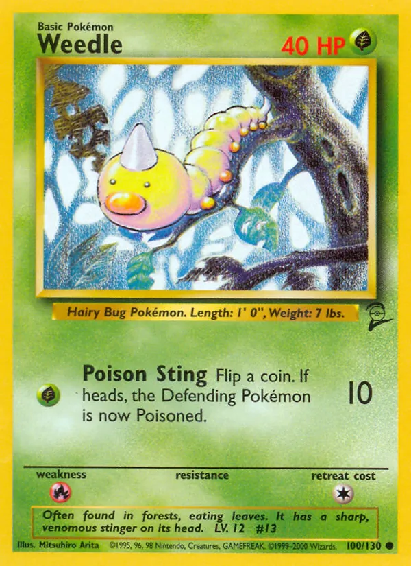 Weedle #100 – Base Set 2 card