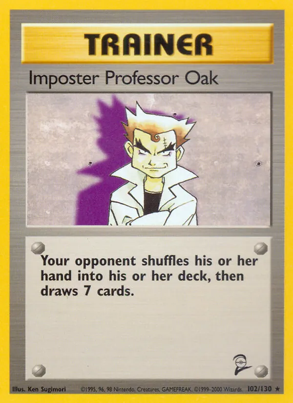 Impostor Professor Oak #102 – Base Set 2 card