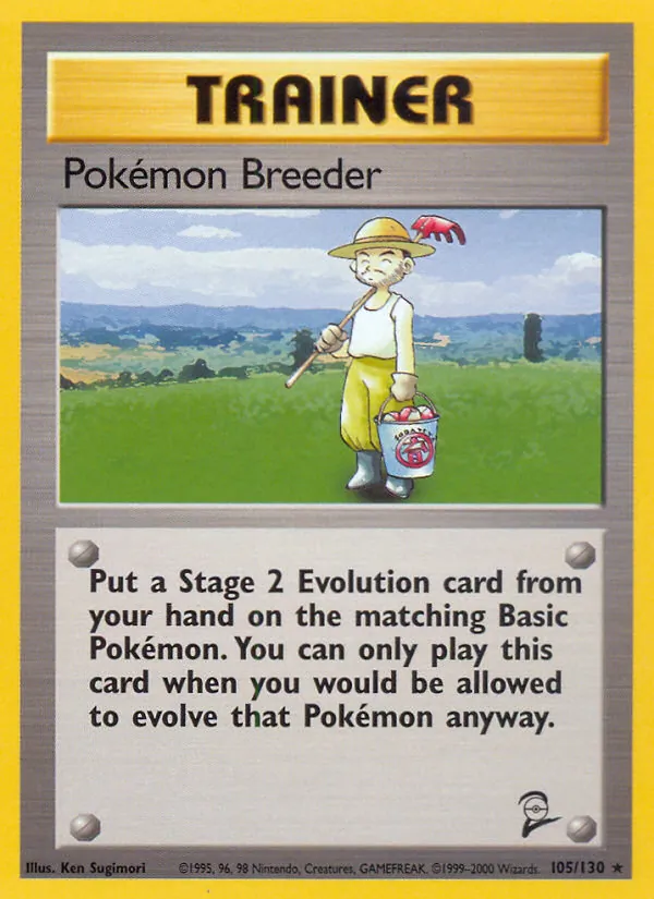 Pokémon Breeder #105 – Base Set 2 card