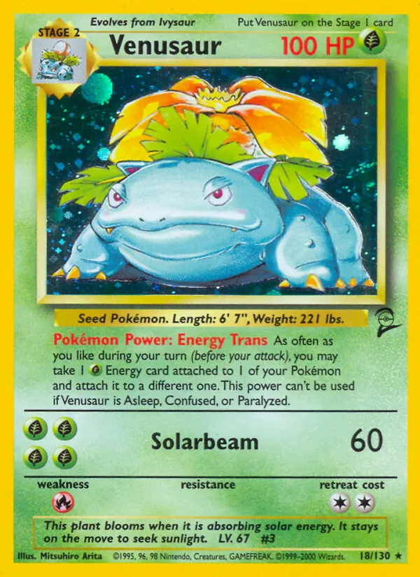 Venusaur #18 – Base Set 2 card