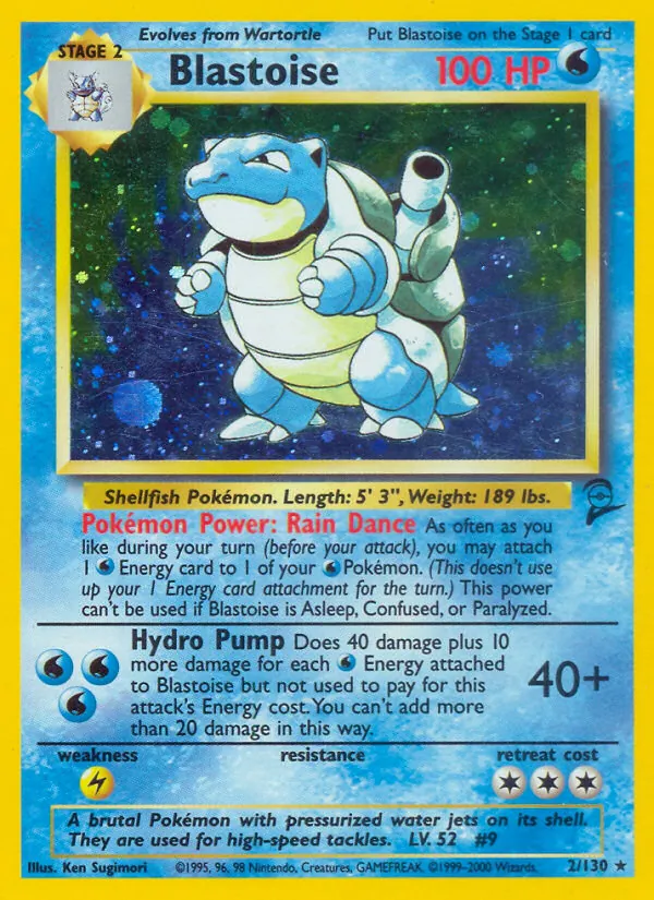 Blastoise #2 – Base Set 2 card