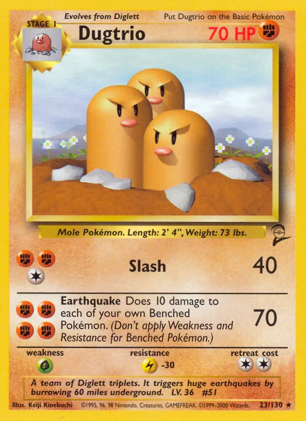 Dugtrio #23 – Base Set 2 card