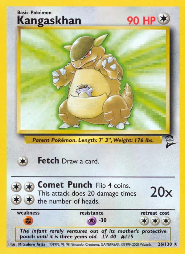 Kangaskhan #26 – Base Set 2 card