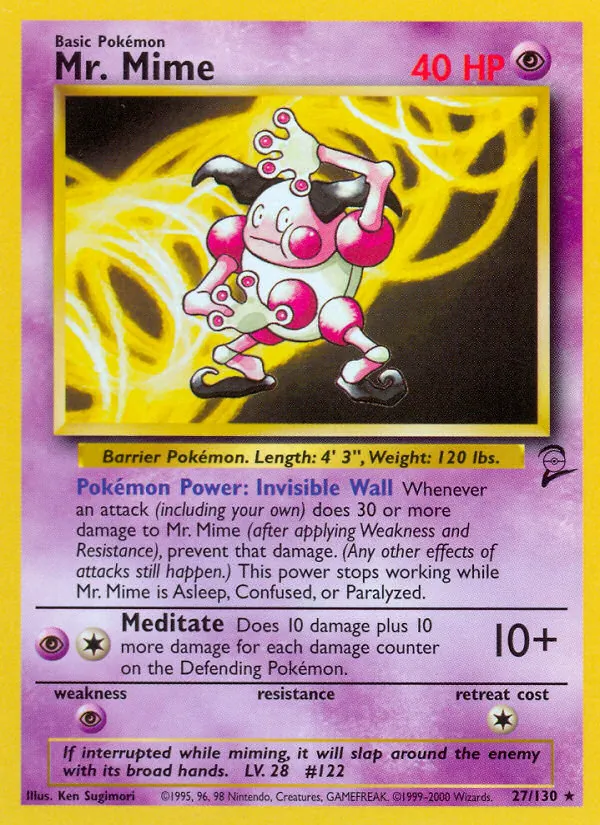 Mr. Mime #27 – Base Set 2 card