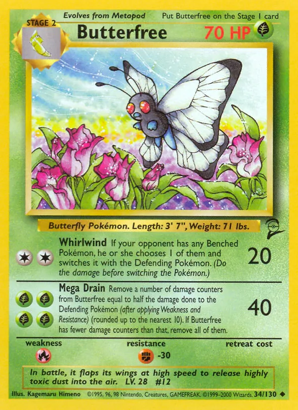 Butterfree #34 – Base Set 2 card