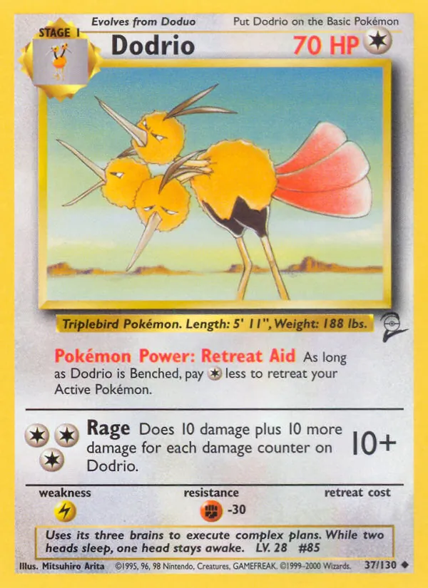 Dodrio #37 – Base Set 2 card