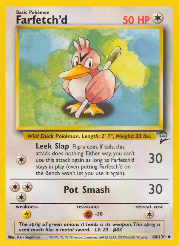 Farfetch'd #40 – Base Set 2 card