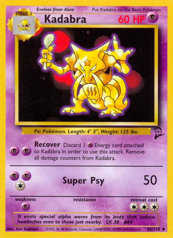 Kadabra #46 – Base Set 2 card