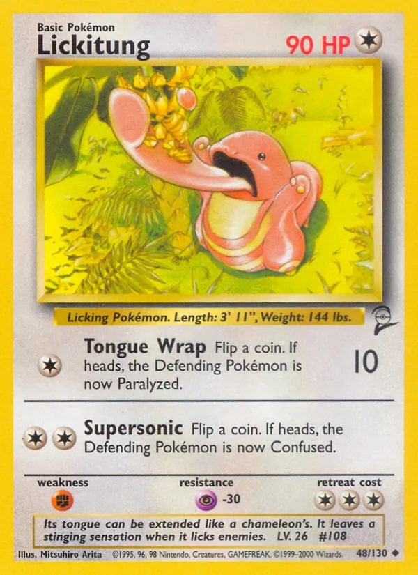 Lickitung #48 – Base Set 2 card