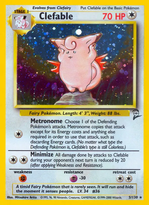 Clefable #5 – Base Set 2 card