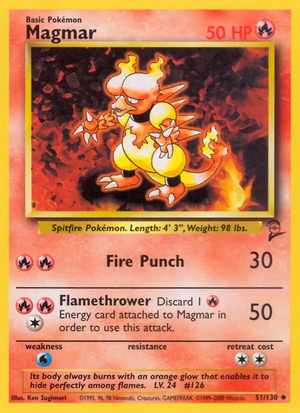 Magmar #51 – Base Set 2 card