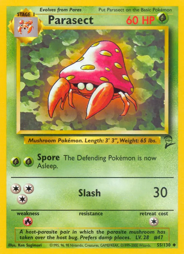 Parasect #55 – Base Set 2 card