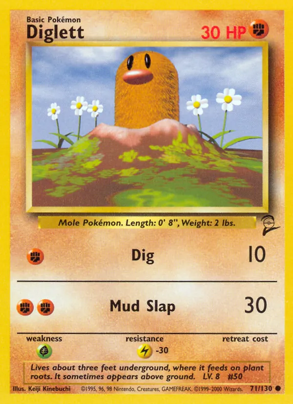 Diglett #71 – Base Set 2 card