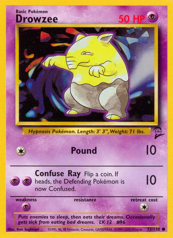 Drowzee #73 – Base Set 2 card
