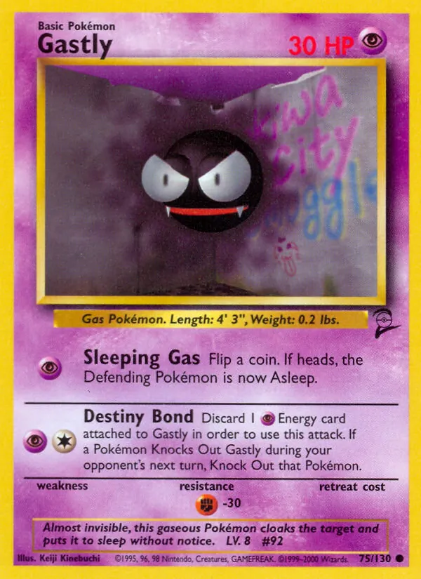 Gastly #75 – Base Set 2 card
