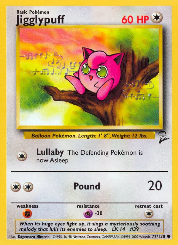 Jigglypuff #77 – Base Set 2 card