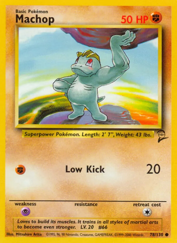 Machop #78 – Base Set 2 card