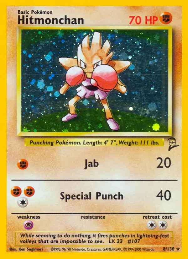 Hitmonchan #8 – Base Set 2 card