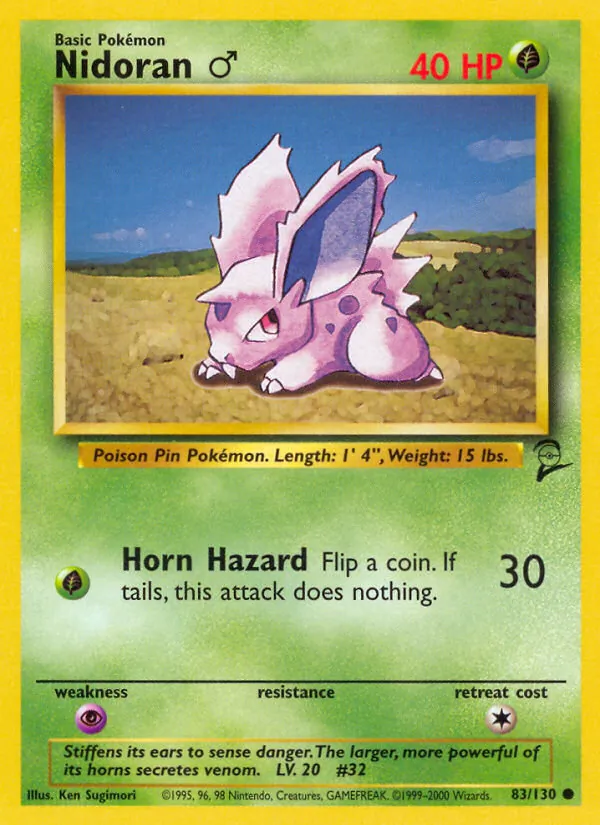 Nidoran♂ #83 – Base Set 2 card