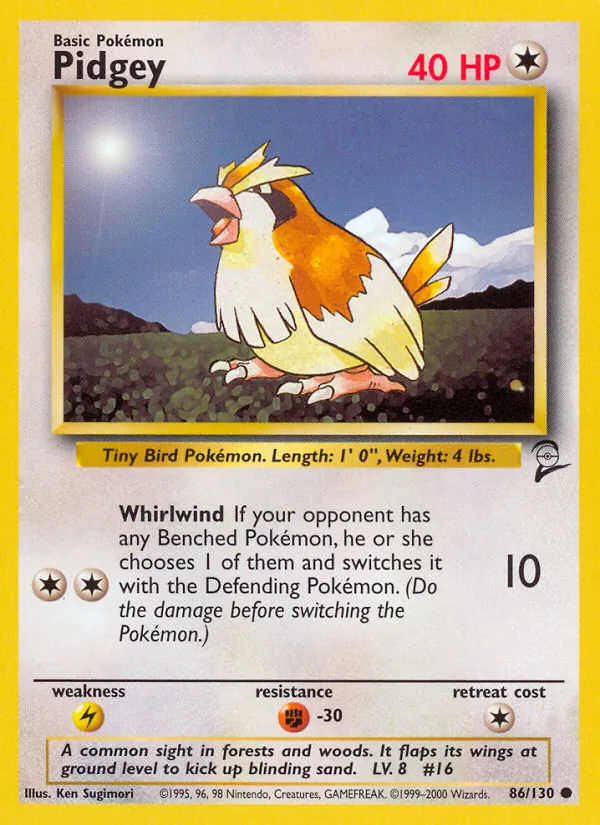 Pidgey #86 – Base Set 2 card