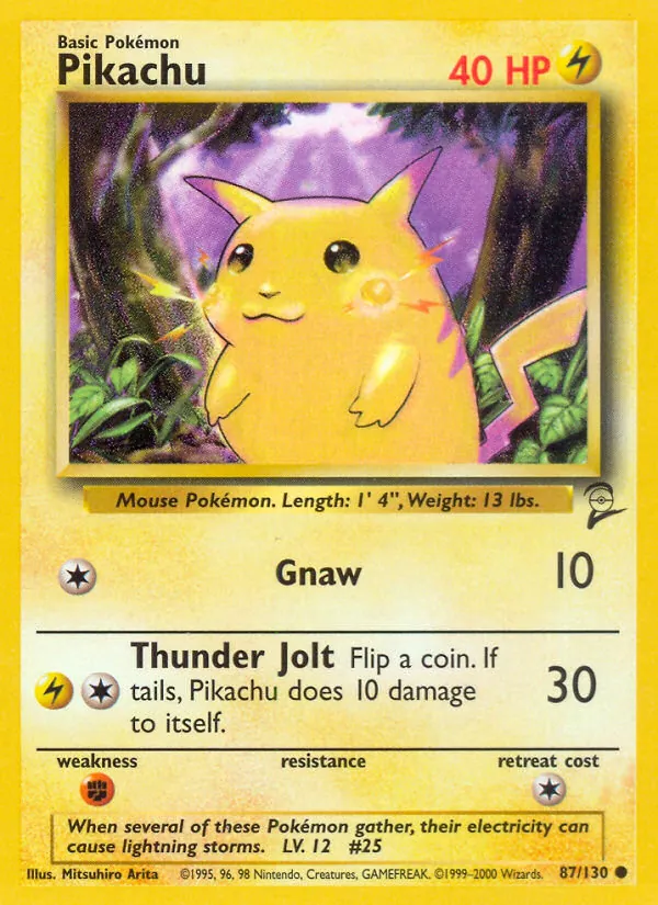 Pikachu #87 – Base Set 2 card
